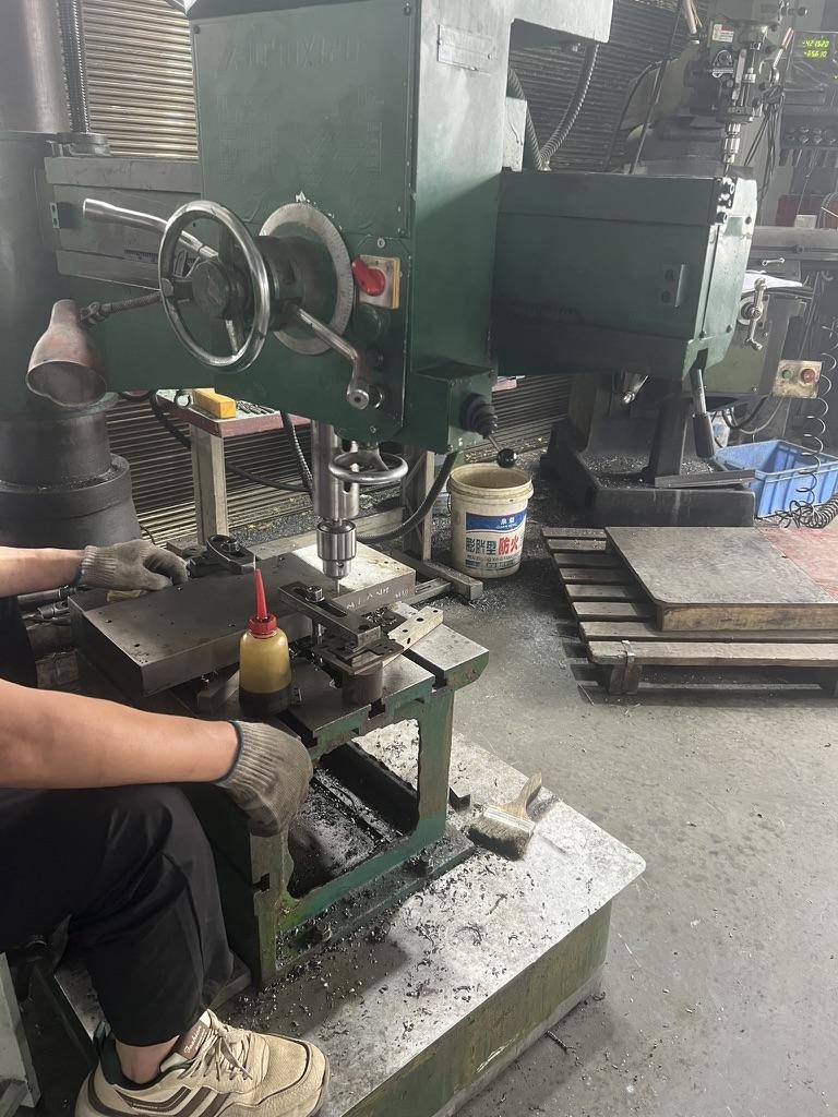 Progressive die machined in-house for a customer-specific rail